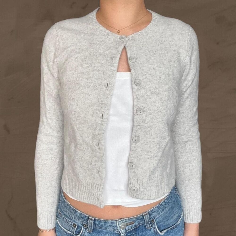 Zara wool gray cardigan button up size small